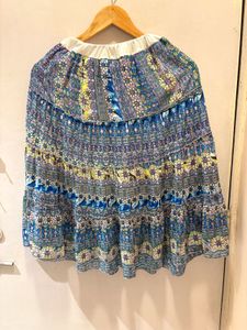 Tiered Floral Print Skirt