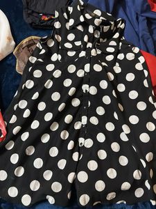 Polka Dot Sleeveless Blouse