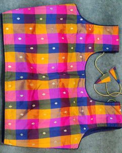 Multicolour Silk Saree Blouse
