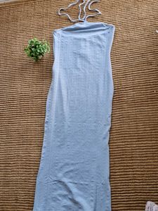 Light Blue Halter Dress