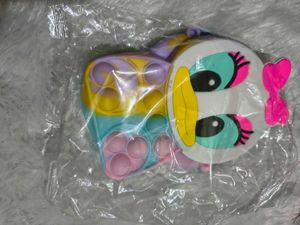 .Combo Pack Of 3 Pink Bunny Pop It Purse.