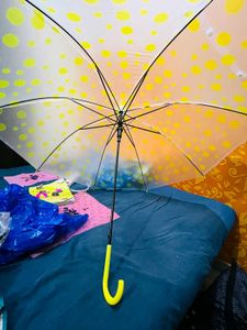 Yellow Polka Dot Umbrella New With Tag