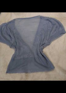 Net Top With Bow Detailing