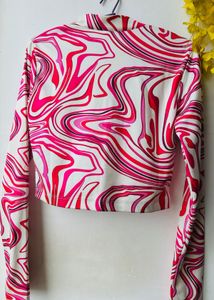 Trendy Swirl Print Top
