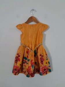 Yellow Printed Frock (Girl&#39;s)