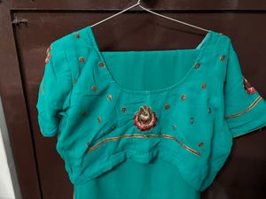 Elegant Teal Saree