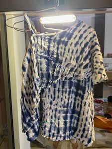 Tie-Dye One Shoulder Top