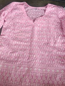 Pink Embroidered Fabric