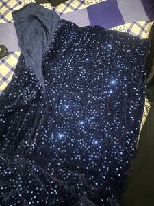 Sparkling Navy Blue Sequin Dress