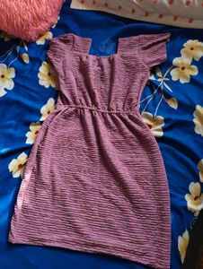 Lavender Tie-Front Mini Dress