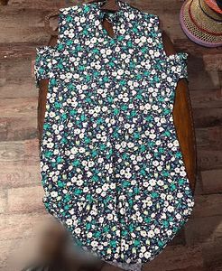 Floral Print Dress off shoulder