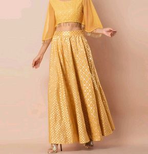 Chanderi Flared Skirt