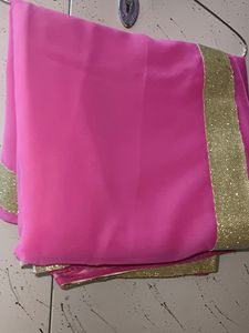 Beautiful Rose Pink Colour Saree