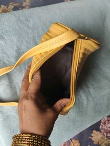 Stylish Mustard Circular Sides Sling Bag
