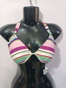Imported Striped Bikini Top Mint Condition Small