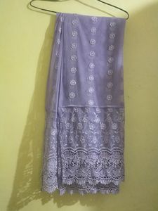 Lavender Kurta Set With Shalwar And Dupatta