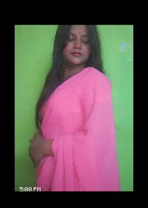 Elegant Pink Georgette Saree