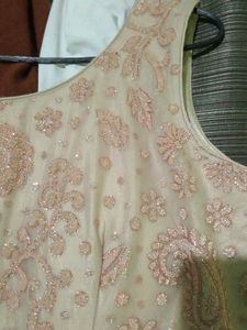 Ethnic Gown New Not Weared Sleeves Also Available