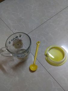 Glass Mag With Lead &amp; Spoon
