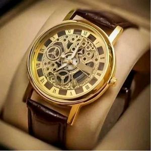Elegant Gold Skeleton Watch