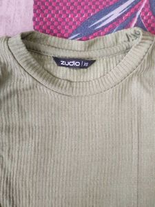Zudio Off  shoulder green top