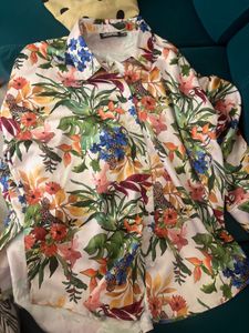 Floral Print Button-Down Shirt
