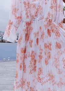 Floral Chiffon Midi Dress