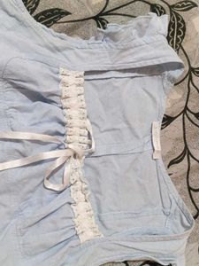 Light Blue Cottagecore Top