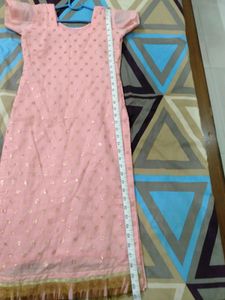 Baby Pink Beautiful Suit With Pant And Dupatta