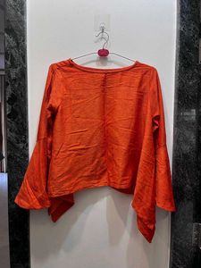 Orange Long Sleeve Top