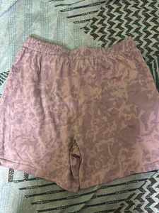 Cute Purple Panda Graphic Print Shorts – Small Siz