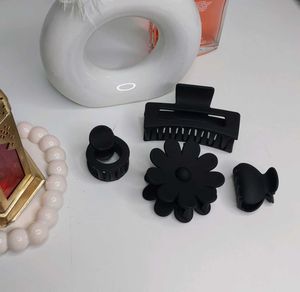 Combo Of 4 Pcs Matte Black Hair Claws