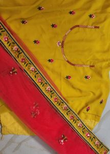 Musturd Color Lehenga With Unstiched Blouse