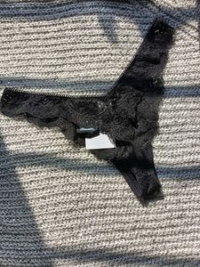 Black Lace Thong