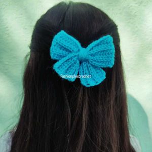 Crochet Bow Hair Clips