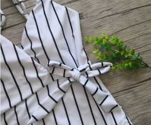 Striped One Piece Swimsuit