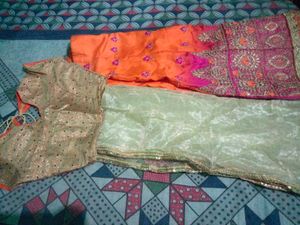 Embrodierd Lehanga choli.