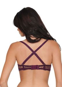 Dior Dupr Purple Lace Bralette with Gold Accent