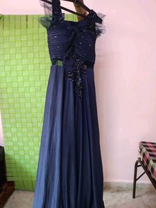 Elegant Navy Blue Ethnic Gown