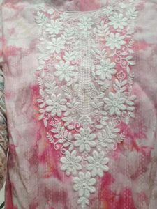 Pink Embroidered Kurta