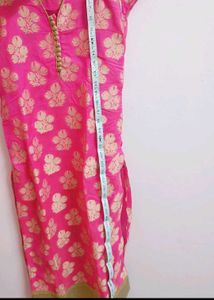 Pink &amp; Gold Embroidered Suit Set