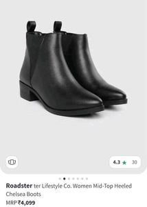 Roadster Black Chelsea Boots