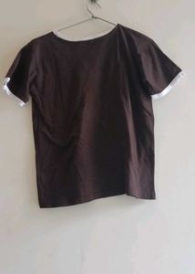 Brown Ringer Tee