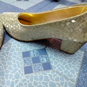 Silver Woven Heel Shoes
