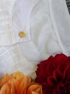 White Sheer Button-Down Top