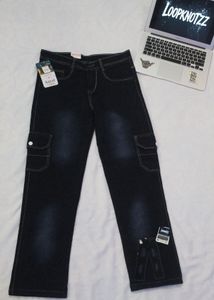 Aayat Black Cargo Jeans