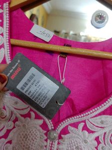 Pink Embroidered Kurta