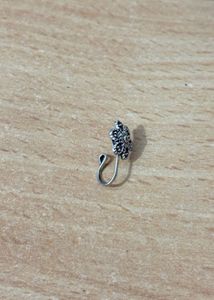 Floral Silver Nose Pin