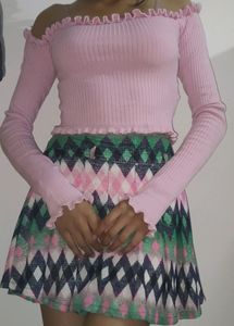 Multicolored Short Skirt