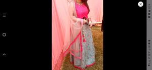 pink lehnga with duptta